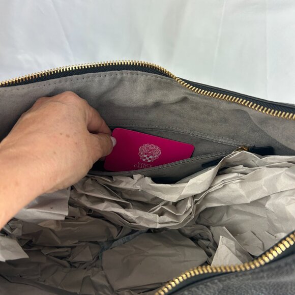 Vince Camuto Large Felax  Black Leather Hobo Handbag New with Tag - Picture 10 of 15